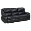 Camila 2 Piece Upholstered Motion Reclining Sofa Set in Black by Coaster - COA-610244-S - Image 4 of 0