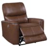 Greenfield Upholstered Power Reclining Chair in Saddle Brown by Coaster - COA-610266P - Image 1 of 0