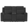 Brentwood Upholstered Motion Reclining Loveseat in Charcoal by Coaster - COA-610285 - Image 3 of 0