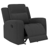 Brentwood Upholstered Reclining Chair in Charcoal by Coaster - COA-610286 - Image 4 of 0