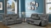 Conrad 2 Piece Reclining Living Room Set in Grey Performance Leatherette by Coaster - 650354-S2 - Image 2 of 0