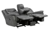 Conrad Gliding Reclining Console Loveseat in Grey Performance Leatherette by Coaster - 650355 - Image 3 of 0