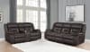 Greer 2 Piece Reclining Sofa Set in Dark Brown Performance Leatherette Upholstery by Coaster - 651354-S - Image 3 of 0