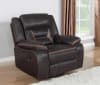 Greer Gliding Recliner in Dark Brown Performance Leatherette Upholstery by Coaster - 651356 - Image 2 of 0