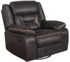 Greer Gliding Recliner in Dark Brown Performance Leatherette Upholstery by Coaster - 651356 - Image 3 of 0