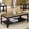 Marble Like Top 3 Piece Occasional Table Set in Black Finish by Coaster - 700155 - Image 2 of 0