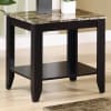 Marble Like Top 3 Piece Occasional Table Set in Black Finish by Coaster - 700155 - Image 3 of 0