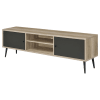 Allie 71"Inch 2-Door Wood TV Stand in Distressed Pine Finish by Coaster - COA-701076 - Image 5 of 0