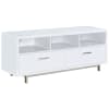 Casey 60"Inch 2-Drawer Wood TV Stand in White Finish by Coaster - COA-701972 - Image 1 of 0