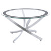 Brooke 3 Piece Round Coffee Table Set in Chrome/Clean and Black Finish by Coaster - COA-702588 - Image 3 of 0