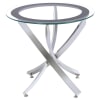 Brooke 3 Piece Round Coffee Table Set in Chrome/Clean and Black Finish by Coaster - COA-702588 - Image 4 of 0