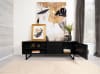 Marsden 70"Inch 2-Door Mango Wood TV Stand in Charcoal Black Finish by Coaster - COA-703003 - Image 3 of 0