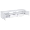 Jude 79-Inch 2-Drawer Wood TV Stand in White High Gloss Finish by Coaster - COA-704262 - Image 4 of 0