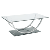Danville 3 Piece Glass Top Coffee Table Set in Mirror and Chrome Finish by Coaster - COA-704988 - Image 3 of 0