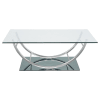 Danville 3 Piece Glass Top Coffee Table Set in Mirror and Chrome Finish by Coaster - COA-704988 - Image 4 of 0