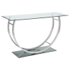Danville U-shaped Glass Top Console Table in Mirror and Chrome Finish by Coaster - COA-704989 - Image 1 of 0