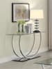 Danville U-shaped Glass Top Console Table in Mirror and Chrome Finish by Coaster - COA-704989 - Image 2 of 0