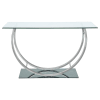 Danville U-shaped Glass Top Console Table in Mirror and Chrome Finish by Coaster - COA-704989 - Image 3 of 0