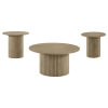 Hamlyn 3 Piece Round Cocktail Table Set in Natural Oak Finish by Coaster - 706498-S3 - Image 2 of 0