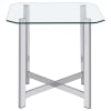 Cronin 3 Piece Tempered Glass Cocktail Table Set in Chrome Finish by Coaster - 706568-S3 - Image 4 of 0