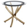 Brooke 3 Piece Round Coffee Table Set in Rose Brass/Clean and Black Finish by Coaster - COA-707888 - Image 3 of 0