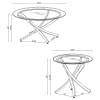 Brooke 3 Piece Round Coffee Table Set in Rose Brass/Clean and Black Finish by Coaster - COA-707888 - Image 5 of 0