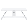 Marcia 60"Inch 1-Drawer Wood TV Stand in White High Gloss Finish by Coaster - COA-708152 - Image 4 of 0