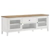 Hollis 67"Inch 2-Door Wood TV Stand w/Drawer in Brown and White Finish by Coaster - COA-708253 - Image 1 of 0