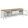 Hollis 67"Inch 2-Door Wood TV Stand w/Drawer in Brown and White Finish by Coaster - COA-708253 - Image 4 of 0