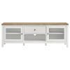 Hollis 67"Inch 2-Door Wood TV Stand w/Drawer in Brown and White Finish by Coaster - COA-708253 - Image 5 of 0