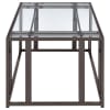 Adri 3 Piece Coffee Table Set in Clear and Black Nickle Finish by Coaster - COA-708358 - Image 5 of 0