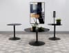 Ganso 3 Piece Round Glass Top Coffee Table Set in Black Glass and Sandy Black Finish by Coaster - COA-709688 - Image 2 of 0