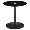 Ganso 3 Piece Round Glass Top Coffee Table Set in Black Glass and Sandy Black Finish by Coaster - COA-709688 - Image 3 of 0