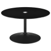 Ganso 3 Piece Round Glass Top Coffee Table Set in Black Glass and Sandy Black Finish by Coaster - COA-709688 - Image 4 of 0