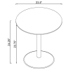 Ganso 3 Piece Round Glass Top Coffee Table Set in Black Glass and Sandy Black Finish by Coaster - COA-709688 - Image 5 of 0