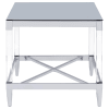 Lindley 3 Piece Square Coffee Table Set in Mirror and Chrome Finish by Coaster - COA-709728 - Image 5 of 0