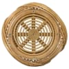 Dahlia Round Glass Top Woven Rattan Coffee Table in Natural Brown Finish by Coaster - 709808 - Image 4 of 0