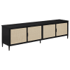 Amherst 78"Inch 4-Door Metal TV Stand in Natural and Black Finish by Coaster - COA-710035 - Image 1 of 0