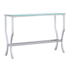 Saide Rectangular Glass Top Console Table in Mirror and Chrome Finish by Coaster - COA-720339 - Image 1 of 0