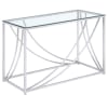 Lille Glass Top Console Accent Table in Clear and Chrome Finish by Coaster - COA-720499 - Image 1 of 0
