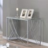 Lille Glass Top Console Accent Table in Clear and Chrome Finish by Coaster - COA-720499 - Image 2 of 0