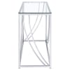 Lille Glass Top Console Accent Table in Clear and Chrome Finish by Coaster - COA-720499 - Image 4 of 0