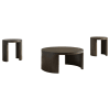 Sweeney 3 Piece Cocktail Table Set in Dark Walnut Finish by Coaster - 722838-S3 - Image 2 of 0