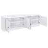 Laughlin 78"Inch 3-Piece TV Stand Entertainment Center in White Finish by Coaster - COA-724113-3 - Image 4 of 0
