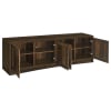 Laughlin 78"Inch 4-Door TV Stand in Dark Pine Finish by Coaster - COA-724123 - Image 4 of 0