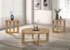 Kessler 3 Piece Round Cocktail Table Set in Light Oak Finish by Coaster - 735988-S3 - Image 1 of 0