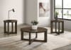 Kessler 3 Piece Round Cocktail Table Set in Brown Finish by Coaster - 735998-S3 - Image 1 of 0