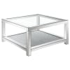 Valentina 3 Piece Mirrored Coffee Table Set in Silver and Mirror Finish by Coaster - COA-736218 - Image 3 of 0