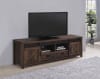 Dark Pine 79 Inch TV Console by Coaster - 736273 - Image 1 of 0