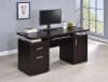 Computer Desk in Cappuccino Finish by Coaster - 800107 - Image 1 of 0
